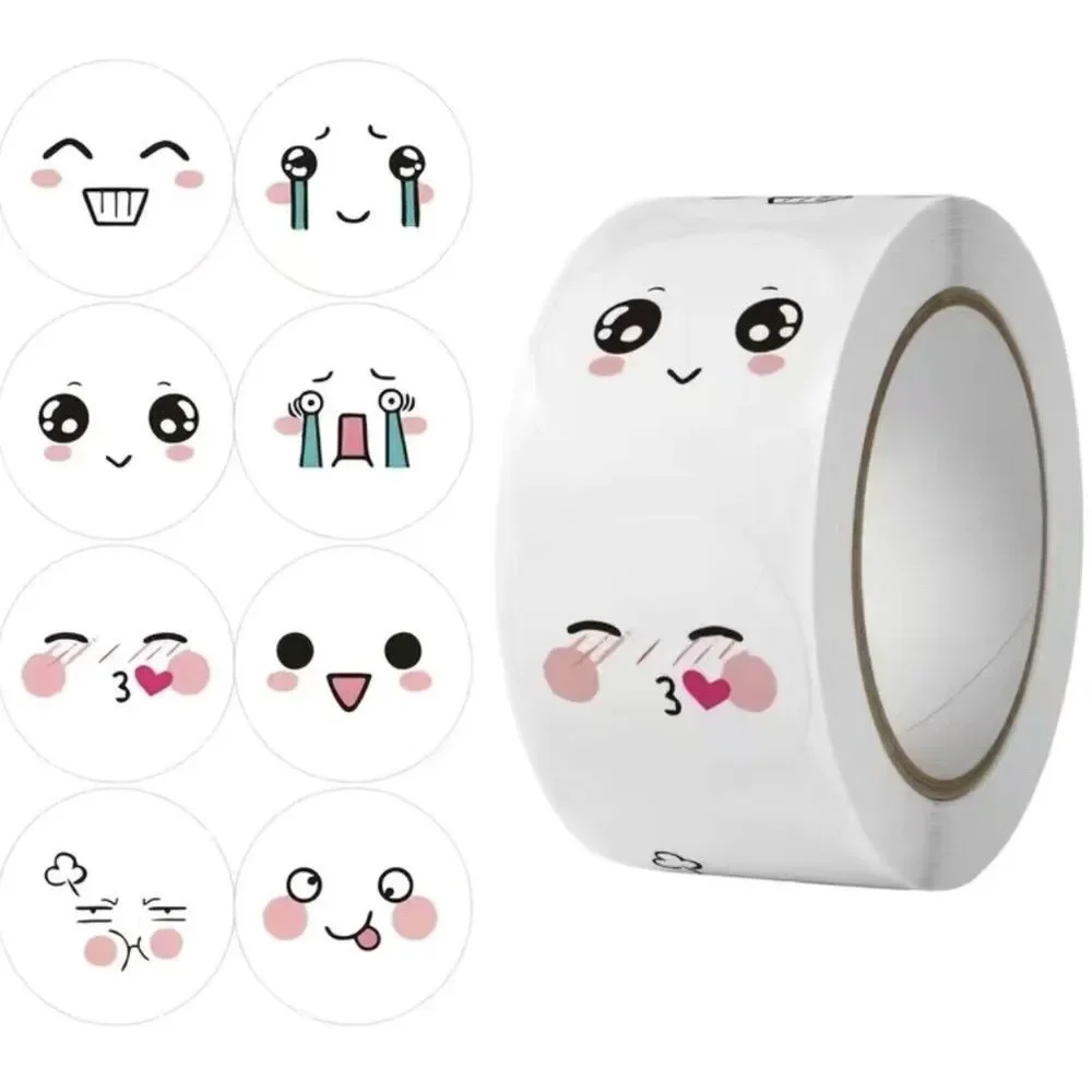 Cartoon Emoticon Stickers Cute Waterproof For Diary Decors SMILE FACE - Picture 2 of 3